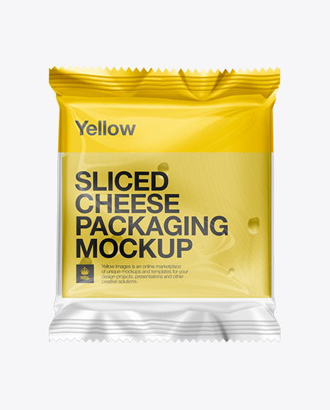 Sliced Cheese Packaging Mockup