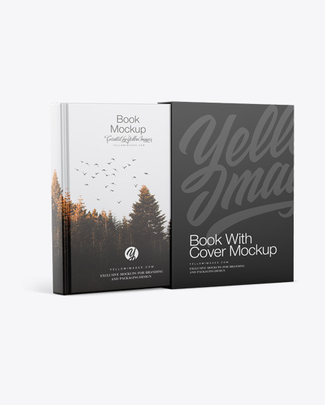 Hardcover Book With Cover Mockup