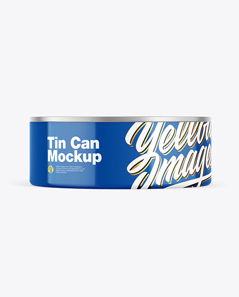 Glossy Tin Can w/ Metallic Cap Mockup