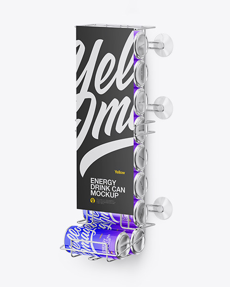 Dispenser w/ Glossy Cans Mockup