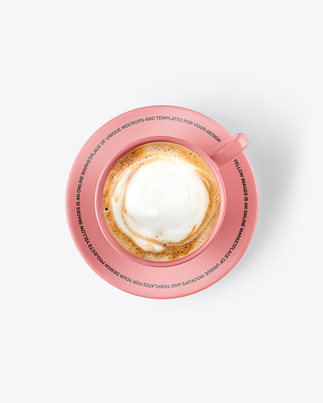 Coffee Cup w/ Latte Mockup