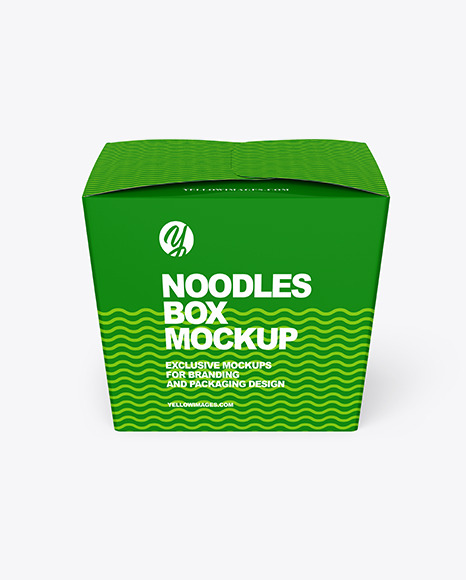 Glossy Noodles Box Mockup