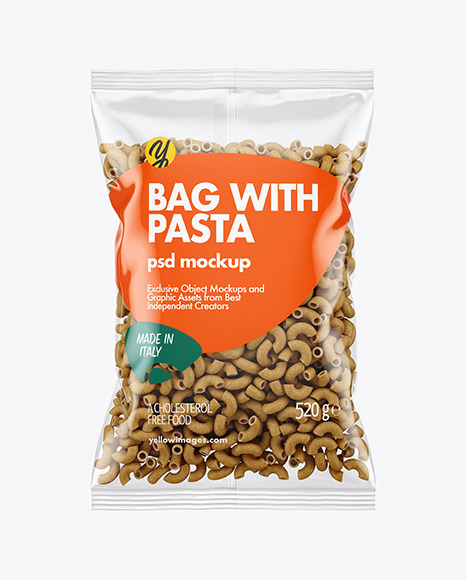 Whole Wheat Chifferini Pasta Bag Mockup