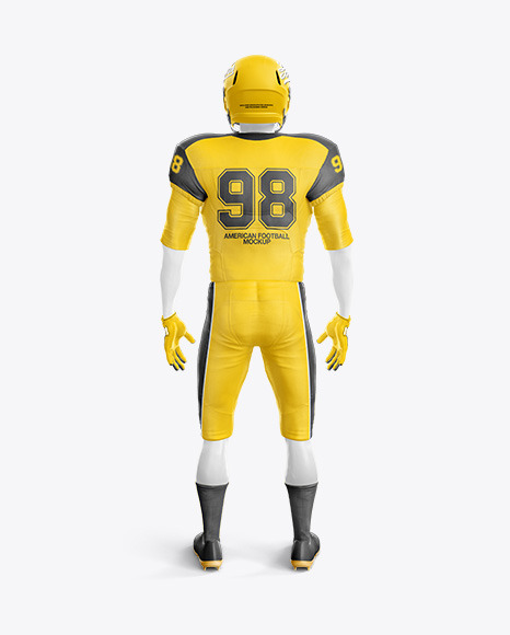 American Football Kit Mockup with Mannequin - Back View