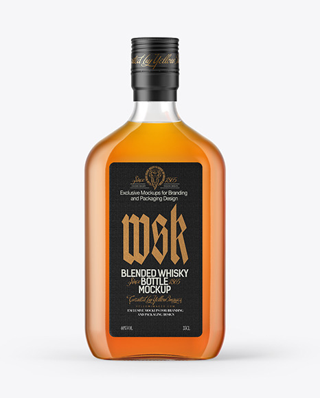Glass Whisky Bottle Mockup