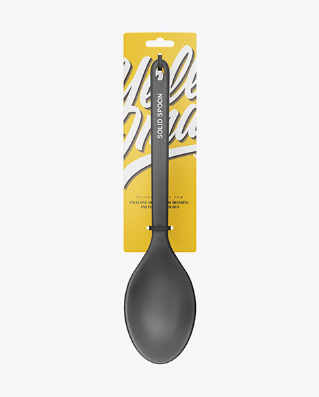 Plastic Kitchen Solid Spoon Mockup