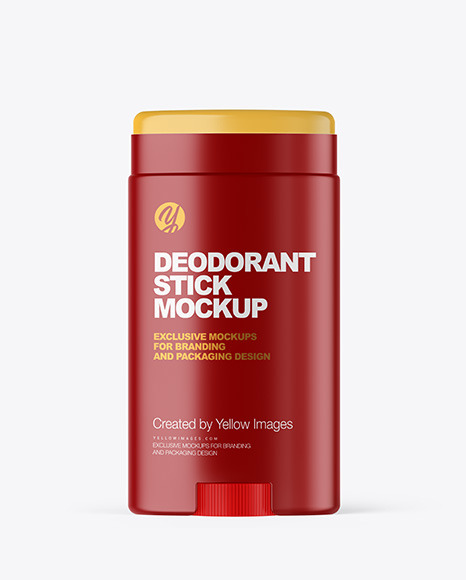 Matte Plastic Deodorant Stick Mockup