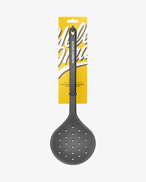 Plastic Kitchen Skimmer Spoon Mockup