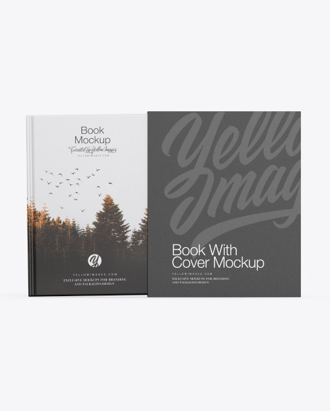 Matte Hardcover Book With Paper Cover Mockup