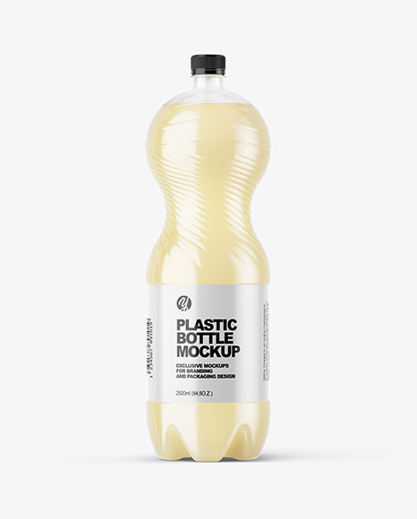 PET Bottle with Pear Drink Mockup