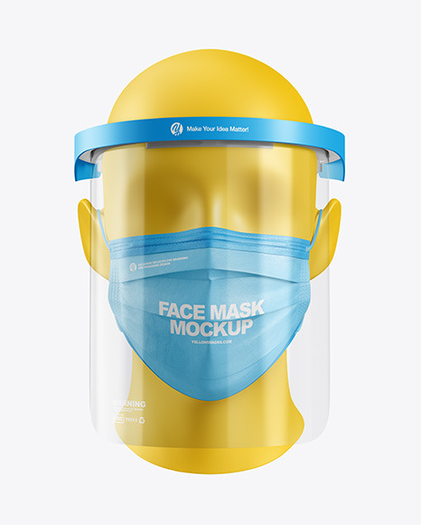 Face Mask & Face Shield Mockup