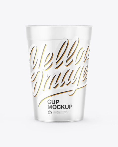 Frosted Clear Plastic Cup Mockup