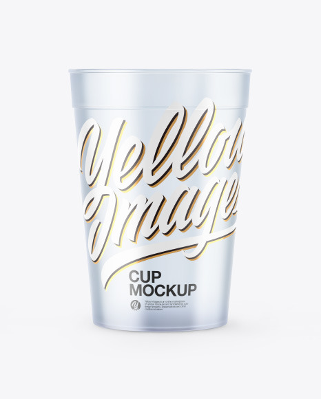 Frosted Plastic Cup Mockup