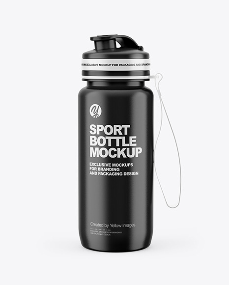 Glossy Sport Bottle Mockup