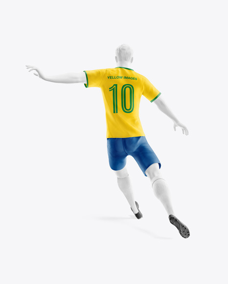 Soccer Team Kit Mockup with mannequin - Back View
