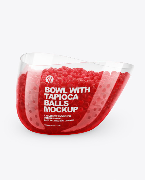 Bowl with Tapioca Balls Mockup
