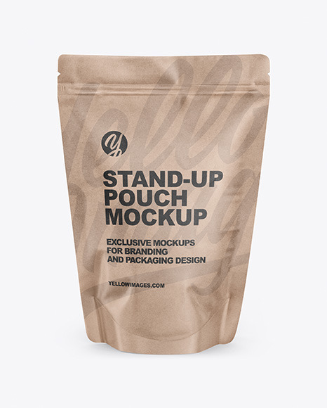 Kraft Stand-Up Pouch Mockup