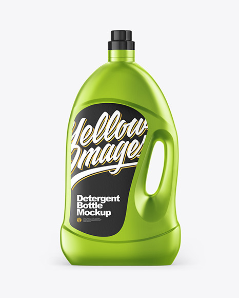 Metallic Detergent Bottle Mockup