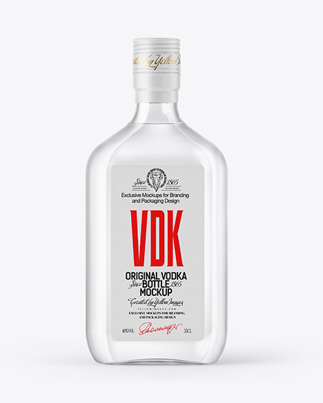 Glass Vodka Bottle Mockup