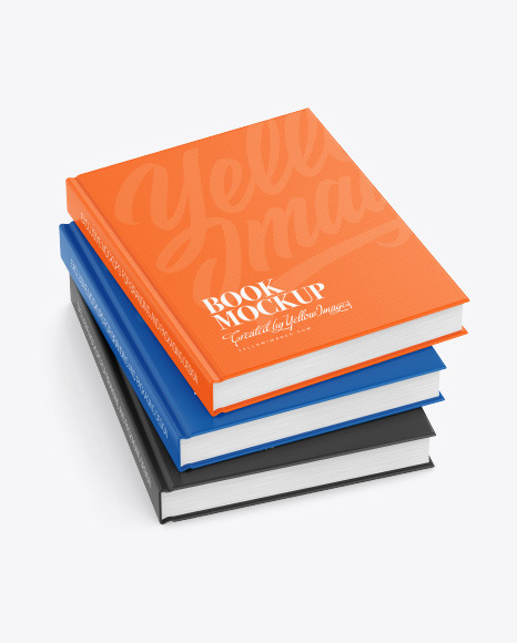 Hardcover Books w/ Fabric Cover Mockup