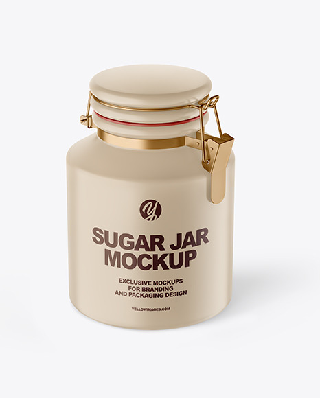 Matte Sugar Jar Mockup