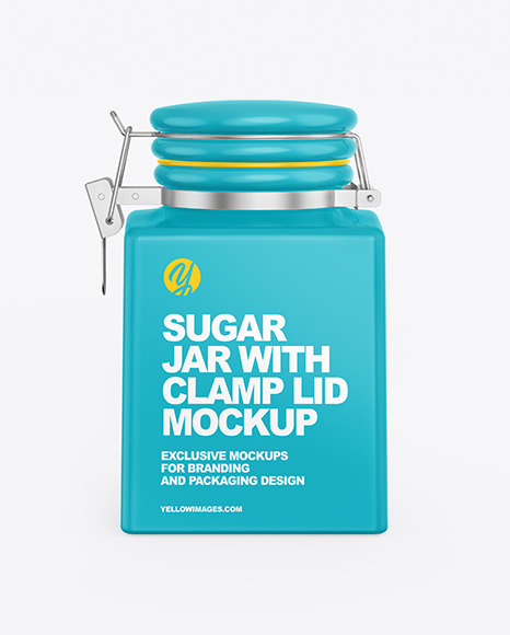 Glossy Sugar Jar Mockup