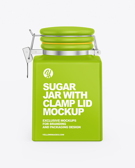 Matte Sugar Jar Mockup