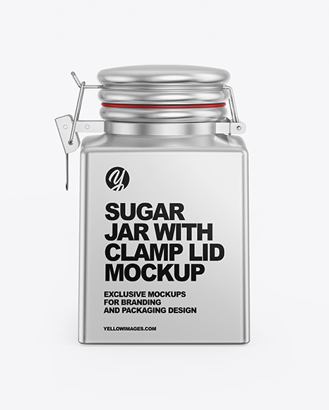 Metallic Sugar Jar Mockup