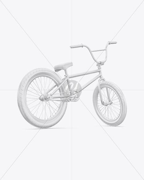 BMX Bicycle Mockup - Back Half Side View