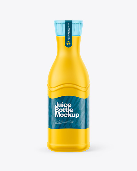 Matte Juice Bottle Mockup - Front View
