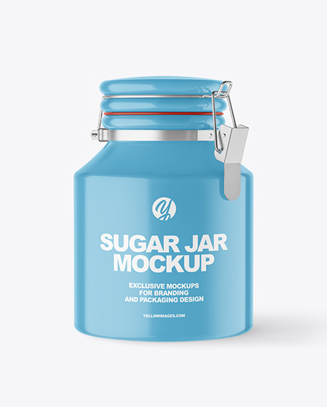 Glossy Sugar Jar Mockup