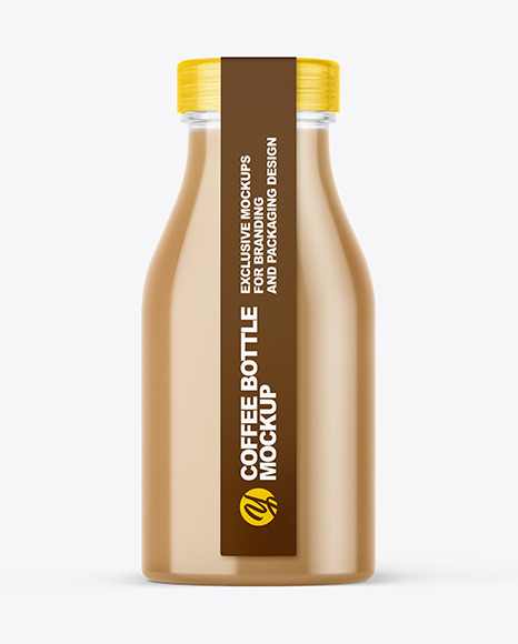 Coffee Bottle with a Tag Mockup