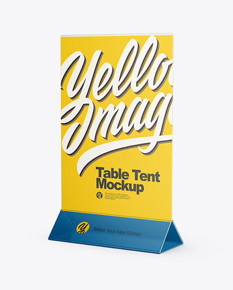 Transparent Table Tent Mockup