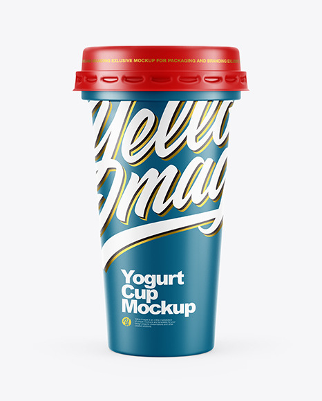 Matte Yogurt Cup Mockup