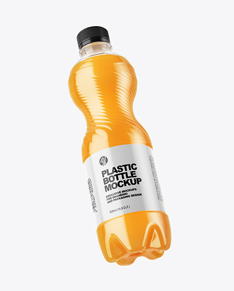 Multifruit Soft Drink PET Bottle Mockup