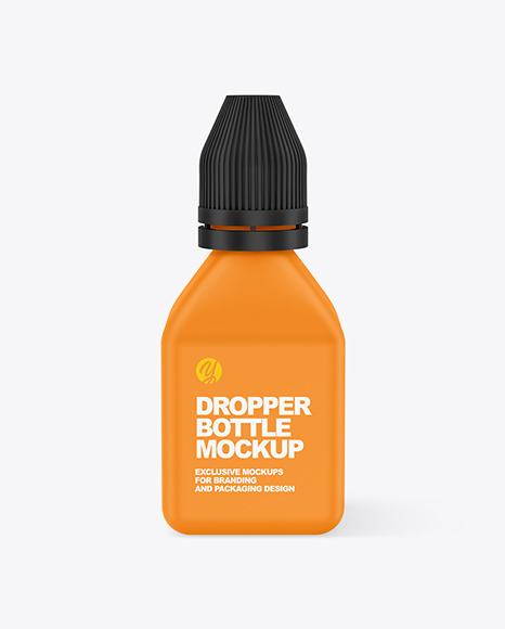 Matte Dropper Bottle Mockup