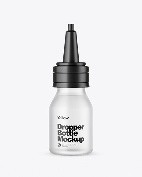 Frosted Glass Dropper Bottle Mockup
