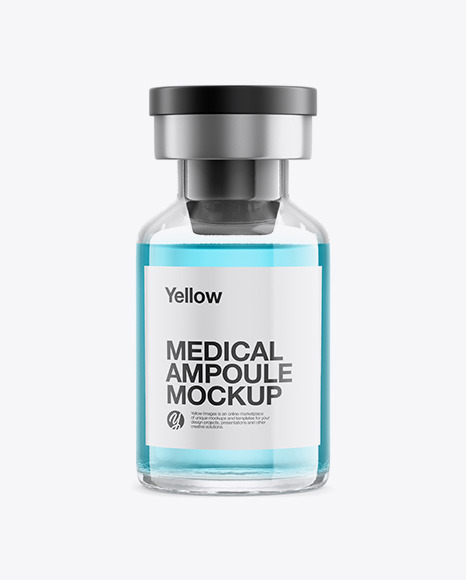 Medical Ampoule Mockup - Front View