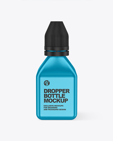 Metallic Dropper Bottle Mockup