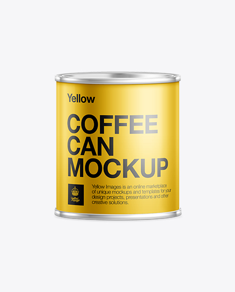 50g Coffee Tin Mockup