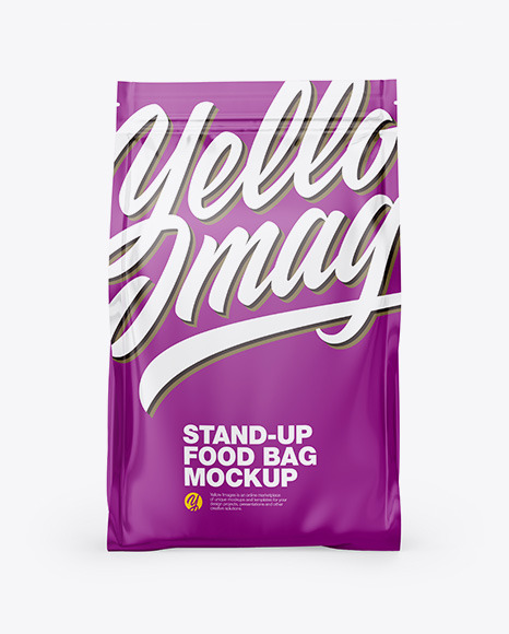 Matte Stand-Up Bag Mockup - Front View