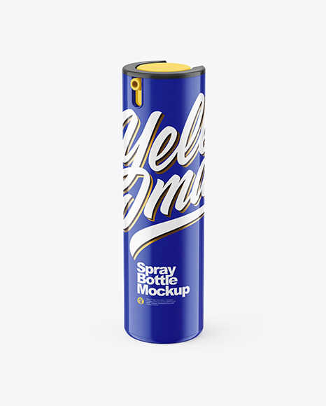 Glossy Spray Bottle Mockup