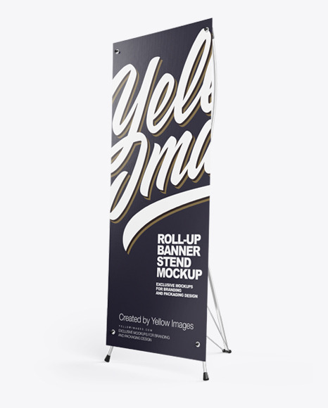 Banner Stand Mockup - Right Halfside View