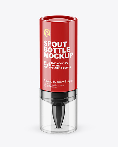 Glossy Spout Bottle Mockup