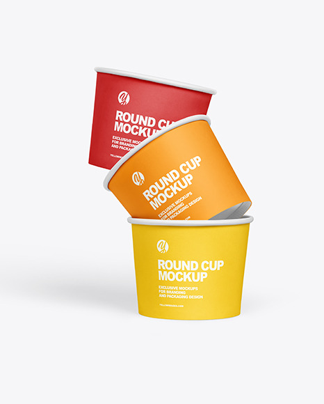 Paper Ice Cream Cup Mockup