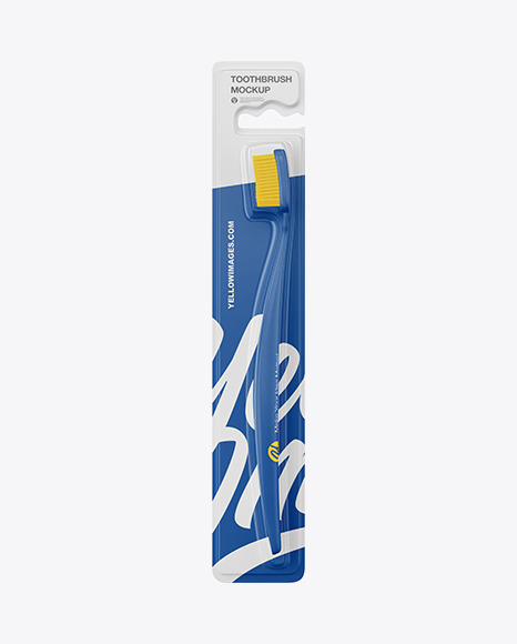 Matte Toothbrush Blister Pack Mockup