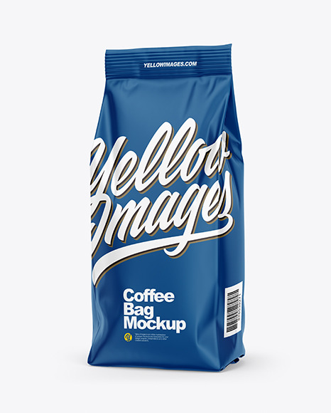 Matte Coffee Bag Mockup – Half Side View