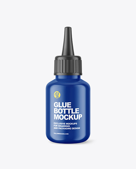 Glossy Glue Bottle Mockup