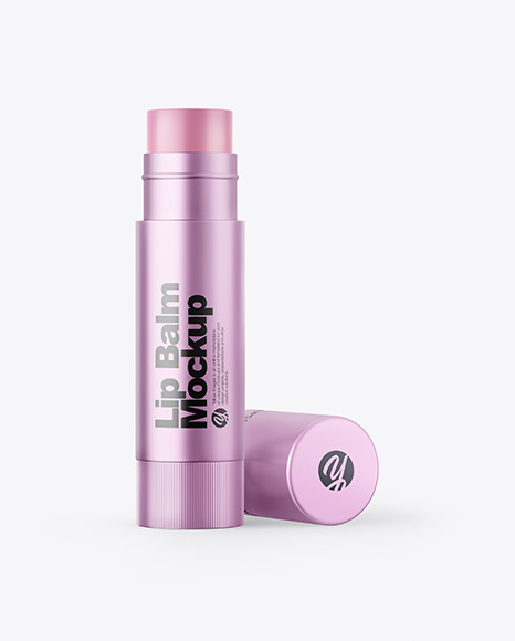 Metallic Lip Balm Tube Mockup