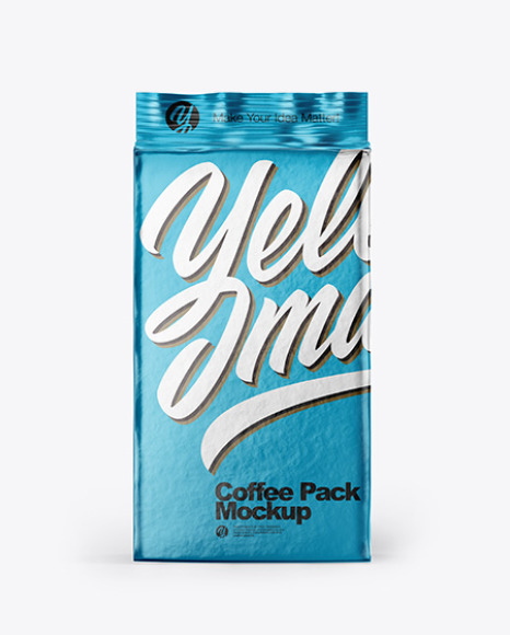 Metallic Coffee Pack Mockup